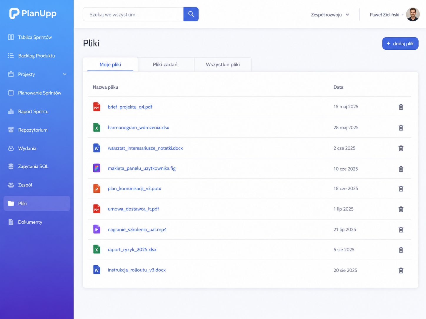 Files view